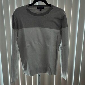 Banana Republic Two-Tone Gray Crewneck Sweater
